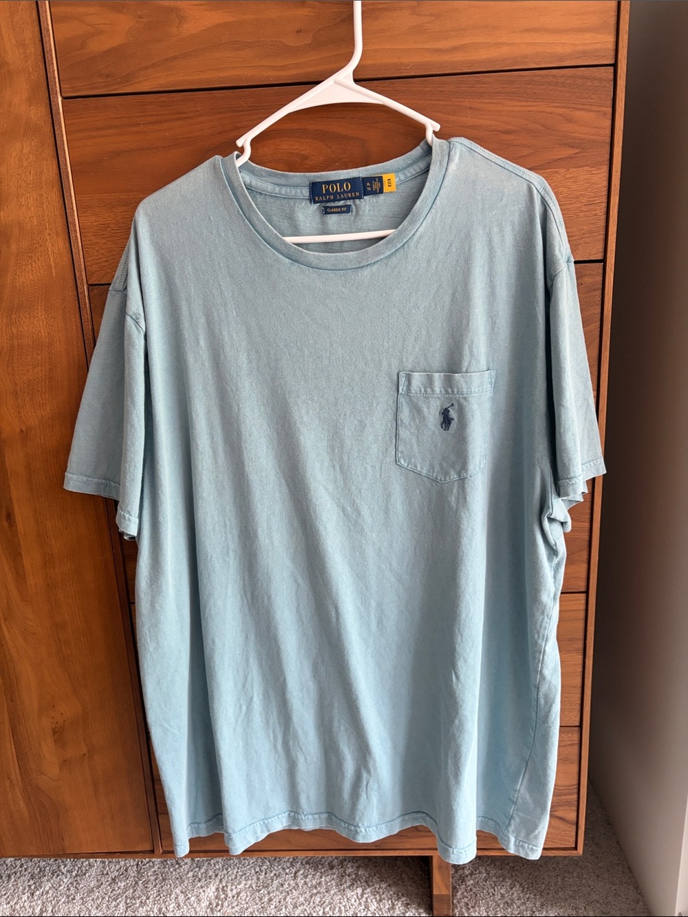 Polo by Ralph Lauren Men's Soft Blue Tee Size XL